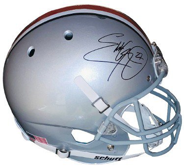 Eddie George Autographed Signed Ohio State Buckeyes Schutt FS Rep Helmet #27- Beckett Witnessed (Heisman)