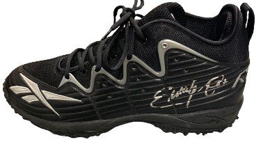 Eddie George Autographed Signed Reebok NFL Equipment Left Football Cleat #27 Size 15- Beckett Witnessed #WF88384 (Titans/Oilers)