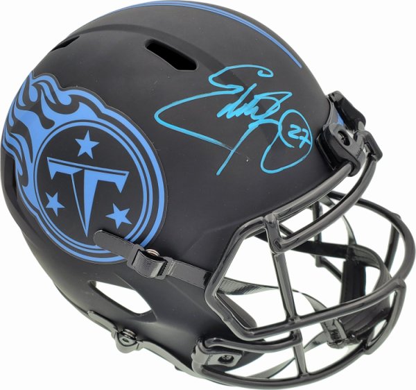 Eddie George Autographed Signed Tennessee Titans Eclipse Black Full Size Replica Speed Helmet Beckett Beckett