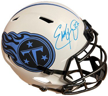 Eddie George Autographed Signed Tennessee Titans Lunar Eclipse Speed FS Rep Helmet #27- Beckett Witnessed