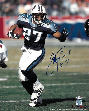 Eddie George Autographed Signed Tennessee Titans NFL 16X20 Photo #27- Beckett Witnessed