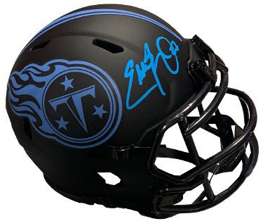 Eddie George Autographed Signed Tennessee Titans Riddell Eclipse Mini Helmet #27- Beckett Witnessed