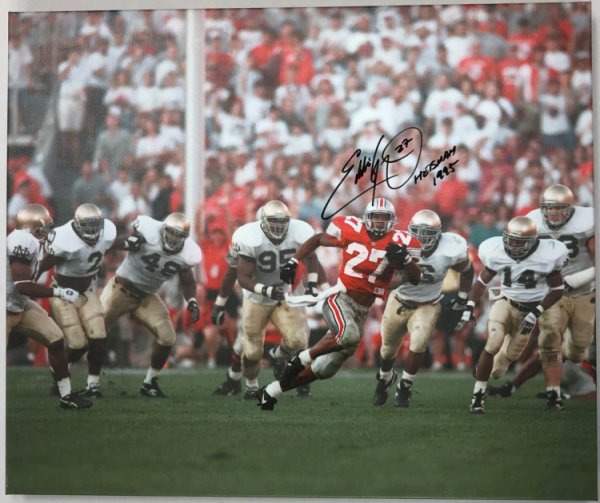 Eddie George Ohio State Buckeyes 20x24 Autographed Signed Canvas - Certified Authentic