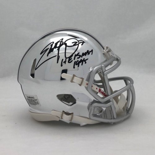 Eddie George Ohio State Buckeyes Autographed Signed Chrome Mini Helmet - Certified Authentic
