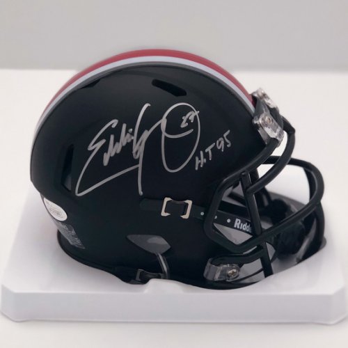 Eddie George Ohio State Buckeyes 'H.T. 95' Autographed Signed Black Mini Helmet - Certified Authentic