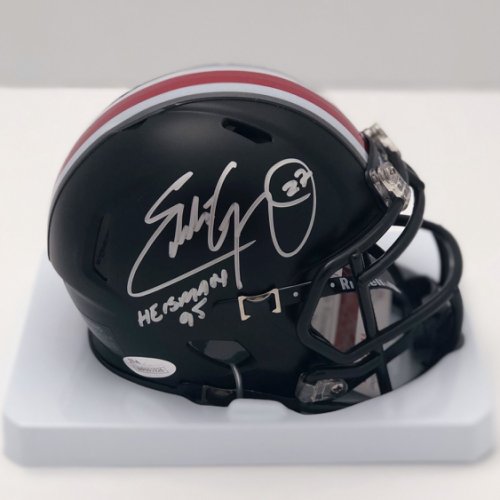 Eddie George Ohio State Buckeyes 'Heisman 95' Autographed Signed Black Mini Helmet - JSA Authentic