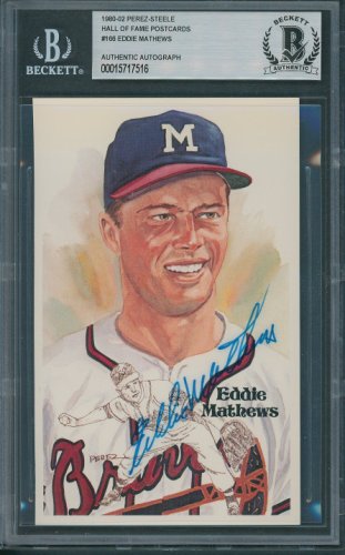 Eddie Mathews Signed Autographed Magazine SPORT 1957 Braves JSA AG71424