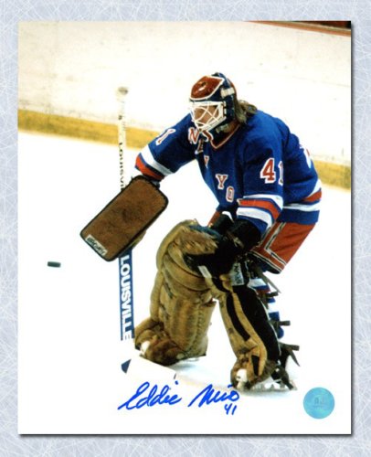 Eddie Giacomin Autographed Pro Style New York Hockey Jersey White (JSA) HOF  Inscription Included