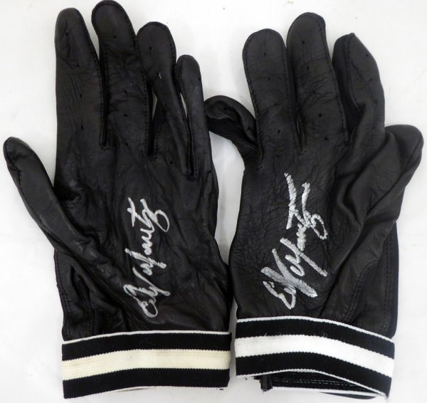 Edgar Martinez Autographed Signed Pair Of Game Used Franklin Batting Gloves With Certificate #145132