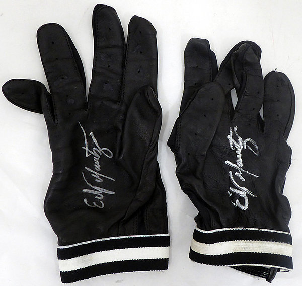Edgar Martinez Autographed Signed Pair Of Game Used Franklin Batting Gloves With Certificate #145133