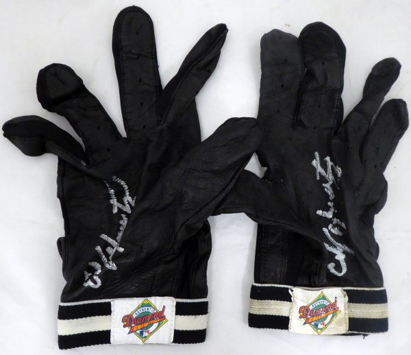 Edgar Martinez Autographed Signed Pair Of Game Used Franklin Batting Gloves With Certificate #145134