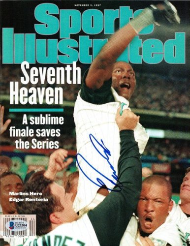 Edgar Renteria Autographed Signed Florida Marlins Sports Illustrated 11/3/97 Beckett Authenticated