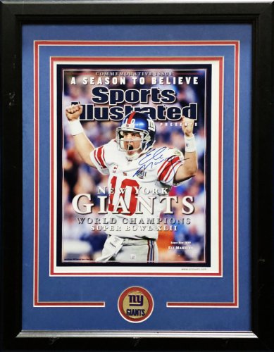 Eli Manning Autographed Signed Framed 11X14 Sports Illustrated Cover Photo  Blowup Super Bowl Xlii Beckett Beckett