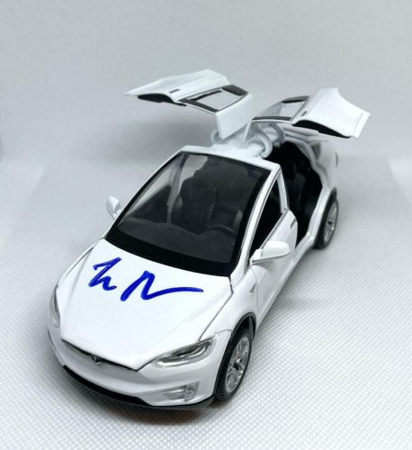 Elon Musk Autographed Signed Autograph 1:32 Diecast Tesla Model X White Car - Acoa JSA