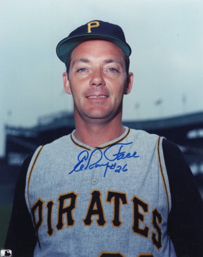 Bill Mazeroski Signed Rookie Closeup in Pirates 8x10 Photo