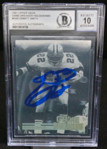 Emmitt Smith Autographed Signed 1991 UDA Game Breaker Holo #Gb5 Cowboys Beckett Autograph 10