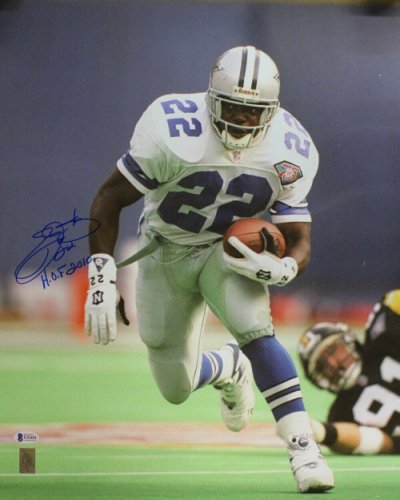 Emmitt Smith Autographed Signed /Signed Dallas Cowboys 16X20 Photo HOF Beckett