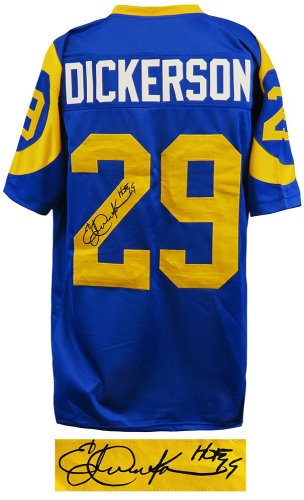 Bill Simpson Los Angeles Rams Autographed Signed Blue Jersey