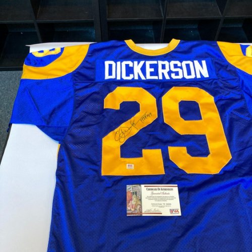 Eric Dickerson Autographed Signed HOF 1999 Authentic St. Louis Rams Jersey PSA DNA COA