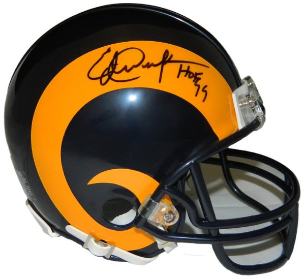 Eric Dickerson Autographed Signed LA Rams Throwback Riddell Mini Helmet w/HOF'99