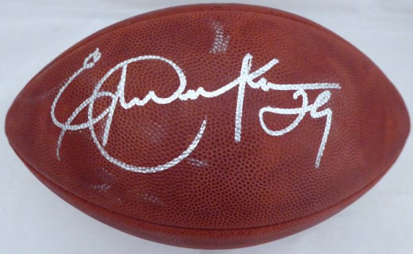 Eric Dickerson Autographed Signed Wilson NFL Leather Football Los Angeles Rams Beckett Beckett