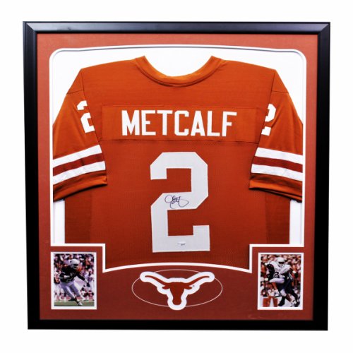 Eric Metcalf Texas Longhorns Autographed Signed Framed Orange Jersey- Certified Authentic