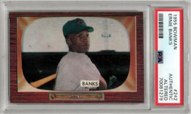 Ernie Banks Signed Cubs 32x36 Custom Framed Cut Display with Cubs Jersey &  Wrigley Field Pin (JSA COA)