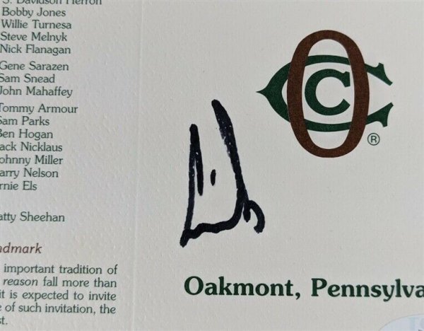 Ernie Els Autographed Signed Oakmont Country Club Scorecard - Els 1994 Us Open Oakmont / JSA