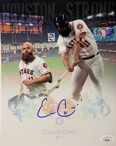 Evan Gattis Autographed Signed Houston Astros 2017 World Series Champions 16x20 Photo- JSA