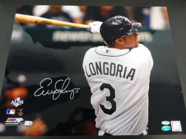Evan Longoria Autographed Tampa Bay Rays Grey Majestic Jersey- JSA
