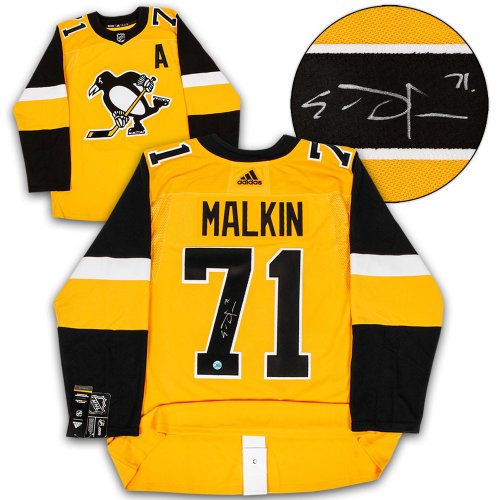 Evgeni Malkin Autographed Pittsburgh Penguins Custom White Jersey - BAS COA