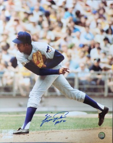 Autographed/Signed FERGIE JENKINS HOF 91 Chicago Blue Baseball Jersey JSA  COA
