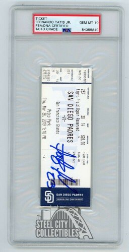 Fernando Tatis Jr. Autographed Signed Ticket - PSA/DNA Auto Gem Mt 10