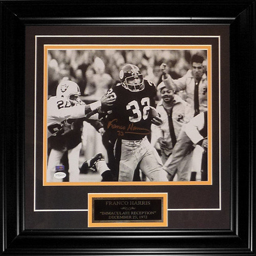 franco harris autographed football