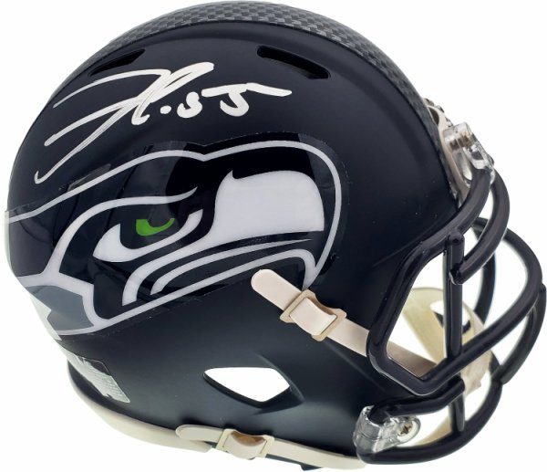 Frank Clark Autographed Signed Seattle Seahawks Speed Mini Helmet In Silver Mcs Holo