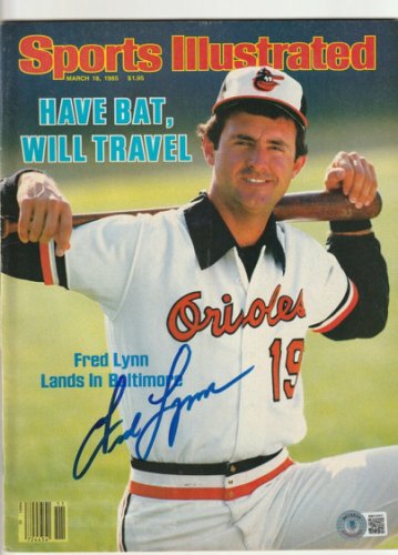 Fred Lynn Autographed Signed 3/18/85 Sports Illustrated With Beckett COA (Beckett)