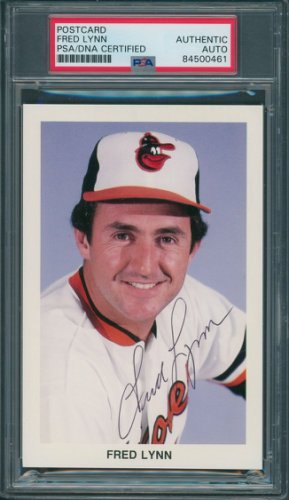 Fred Lynn Autographed Signed Postcard PSA/DNA Certified Authentic 0461