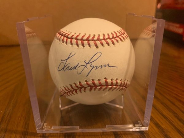Fred Lynn Autographed Signed Red Sox Orioles Angels Baseball W/ PSA COA MLB