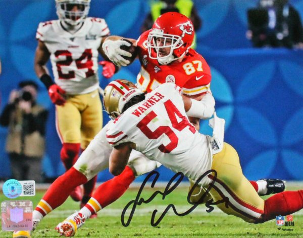 The Jersey Source Autographs Fred Warner Signed San Francisco 49ers Red NFL Nike Game Jersey- Beckett W Holo