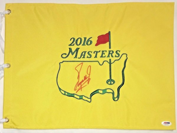 Condoleezza Rice Autographed Signed 2015 Masters Pin Flag JSA Certified Authentic 