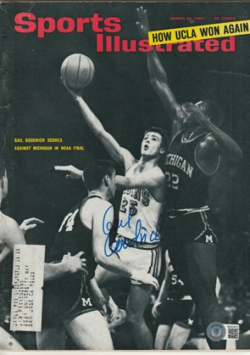 Gail Goodrich Autographed Signed 3/29/65 Sports Illustrated With Beckett COA