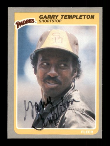 Garry Templeton Autographed Signed San Diego Padres 1984 Fleer
