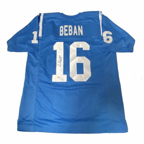 Gary Beban Signed Autographed Blue UCLA Jersey 67 Heisman Inscription - JSA Authentic