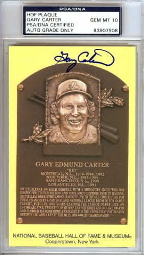 Gary Carter Autographed Signed HOF Postcard Mets, Expos Gem Mint 10 PSA/DNA