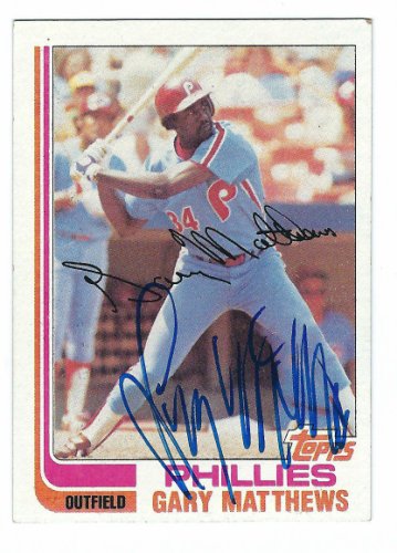 Gary Matthews Autographed Signed 1982 Topps Card - Autographs
