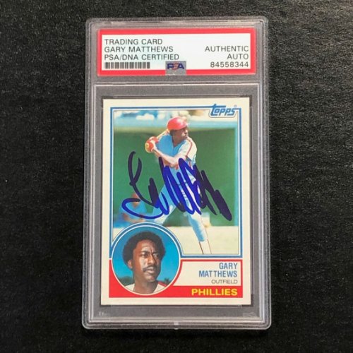Gary Matthews Autographed Signed 1983 Topps #780 Card PSA Slabbed Auto Phillies