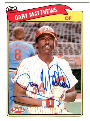Gary Matthews Autographed Signed 1989 Swell Baseball Greats Card - Autographs