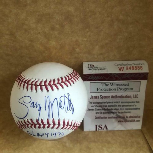Gary Matthews Autographed Signed Nl Roy 1973 Auto M.L. Baseball JSA