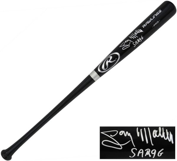 Gary Matthews Autographed Signed Rawlings Pro Black Baseball Bat w/Sarge