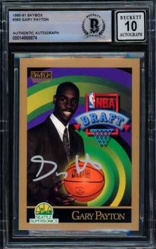 Framed Gary Payton Seattle Supersonics Autographed Mitchell & Ness